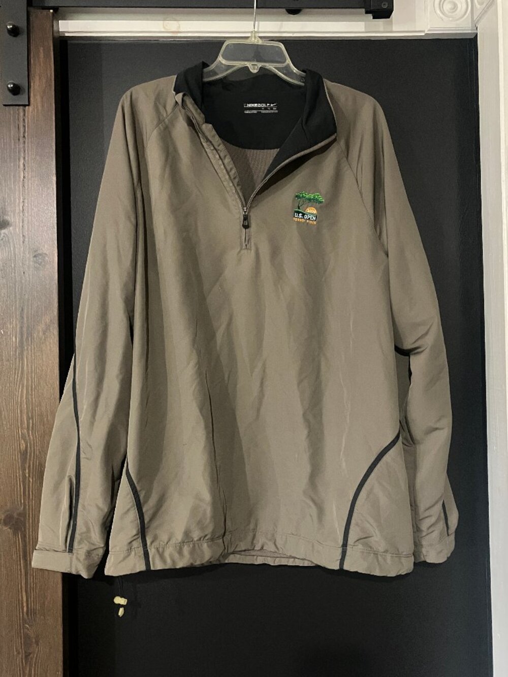 2008 US Open Torrey Pines Nike Golf Windbreaker Partial Zip Gray Jacket X-Large